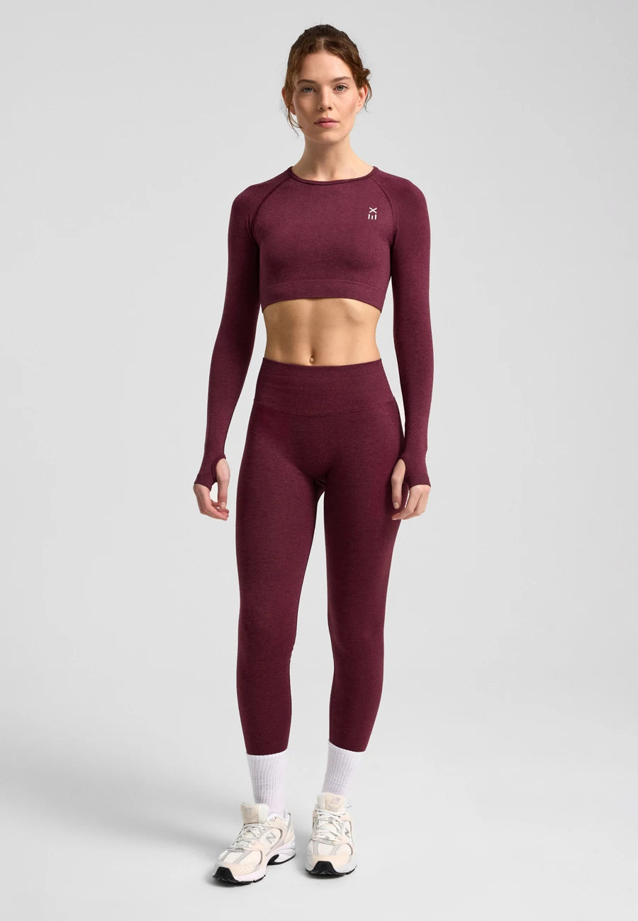 Definex Seamless Spor Crop Long — Cherry