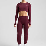 Definex Seamless Spor Crop Long — Cherry