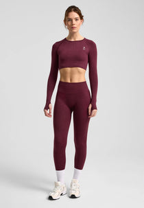 Definex Seamless Spor Crop Long — Cherry