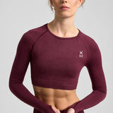 Definex Seamless Spor Crop Long — Cherry, detay 2