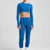 Definex Seamless Spor Crop Long — Mavi