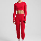Definex Seamless Spor Crop Long — Scarlet