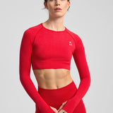Definex Seamless Spor Crop Long — Scarlet, detay 2
