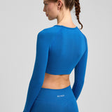 Definex Seamless Spor Crop Long — Mavi, detay 2