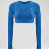 Definex Seamless Spor Crop Long — Mavi, detay 3