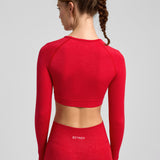 Definex Seamless Spor Crop Long — Scarlet, detay 2