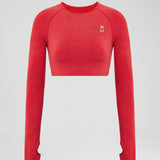 Definex Seamless Spor Crop Long — Scarlet, detay 3