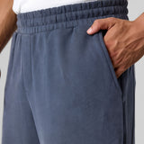 Definex Erkek Oversize Pamuklu Bol Paça Eşofman — Antrasit, detay 4