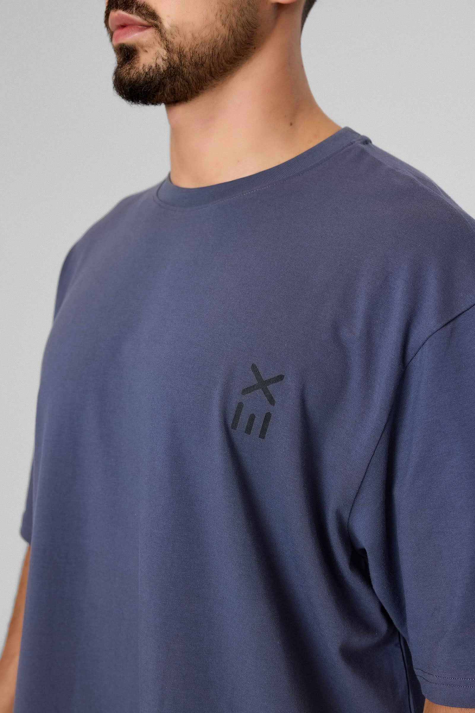 Definex Erkek Oversize T-Shirt — Antrasit, detay 3