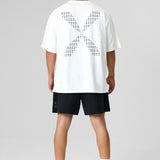 Definex Erkek Oversize T-Shirt — Beyaz, detay