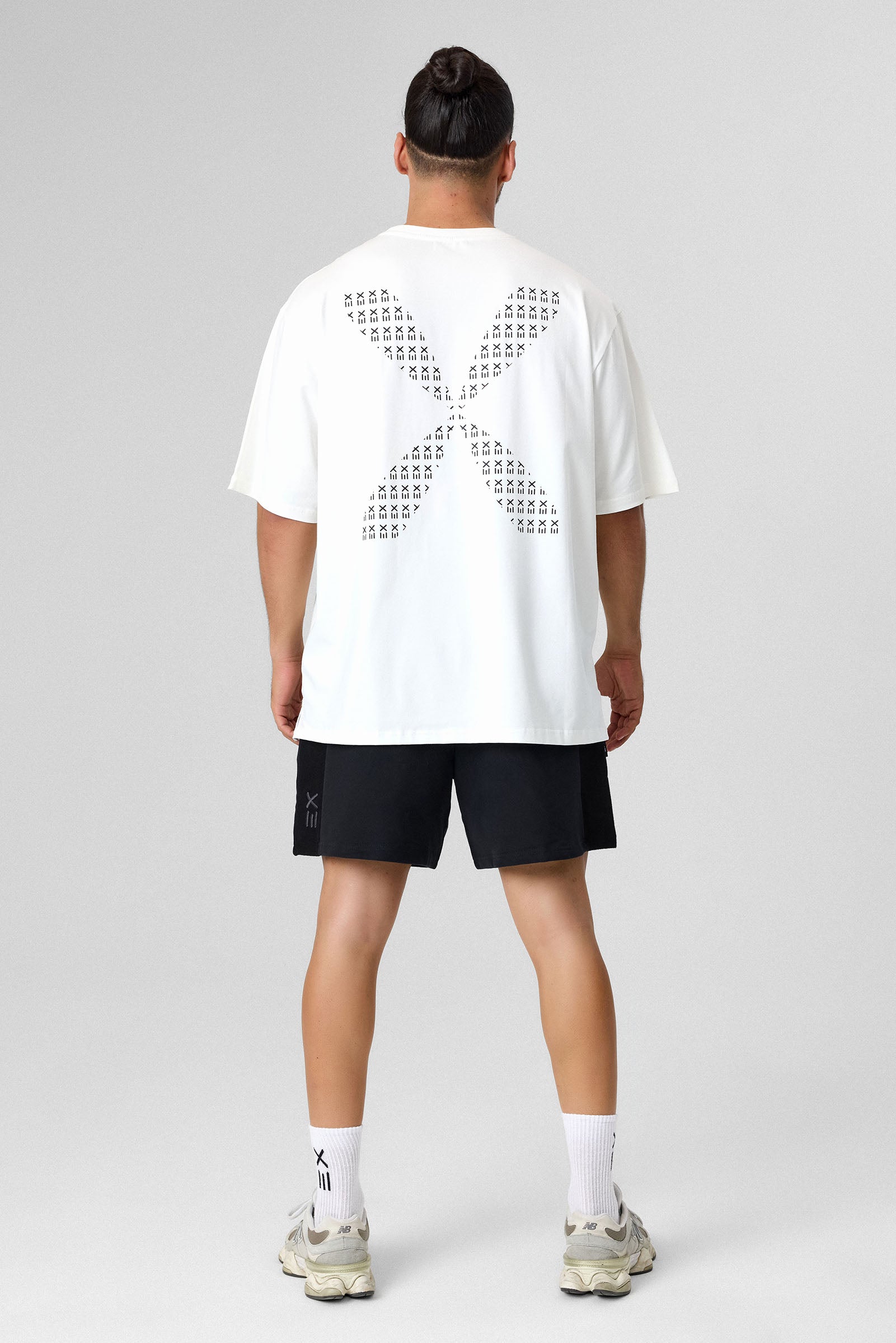 Definex Erkek Oversize T-Shirt — Beyaz, detay