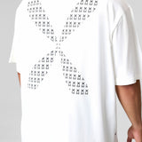 Definex Erkek Oversize T-Shirt — Beyaz, detay, 4