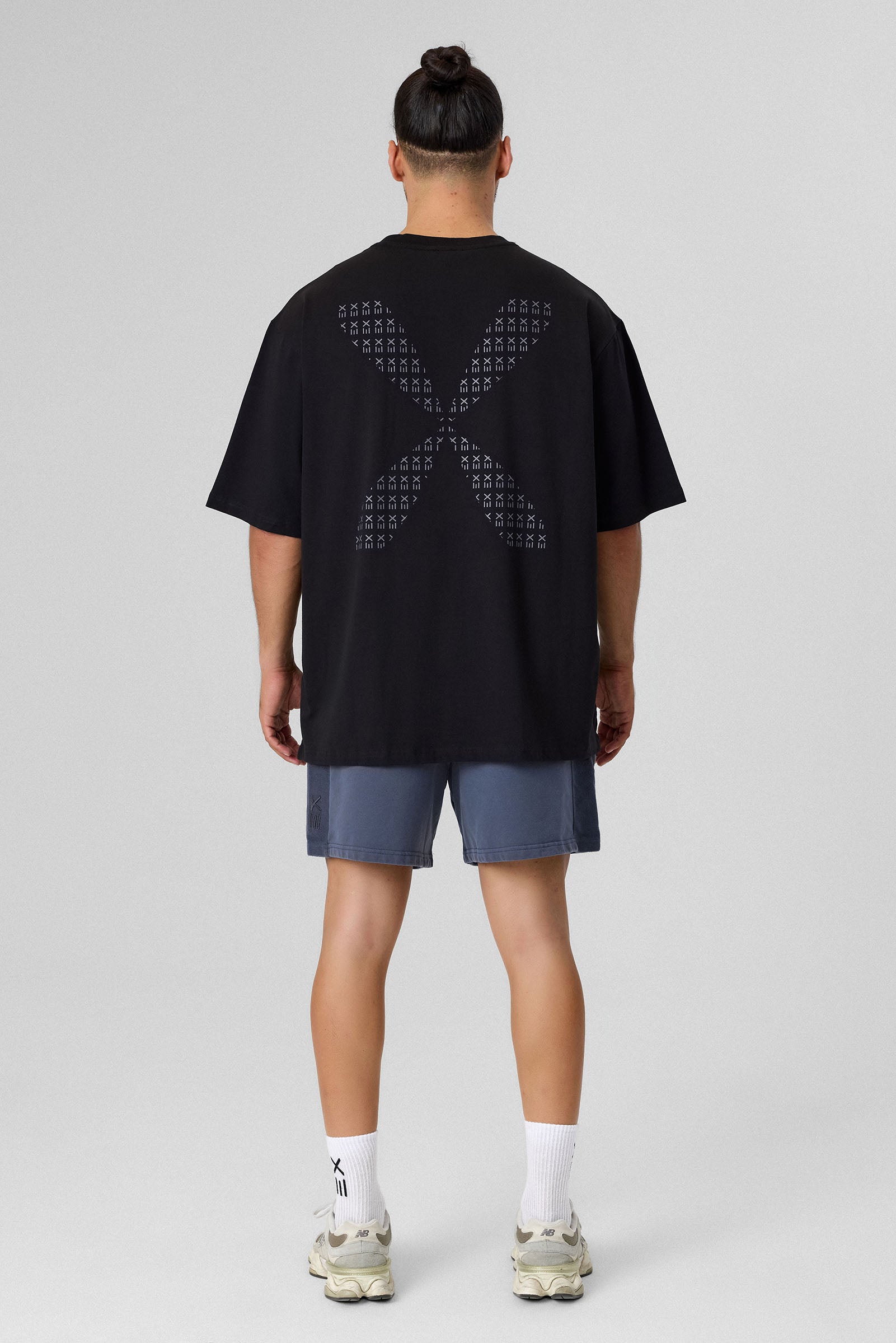 Definex Erkek Oversize T-Shirt — Siyah, detay 