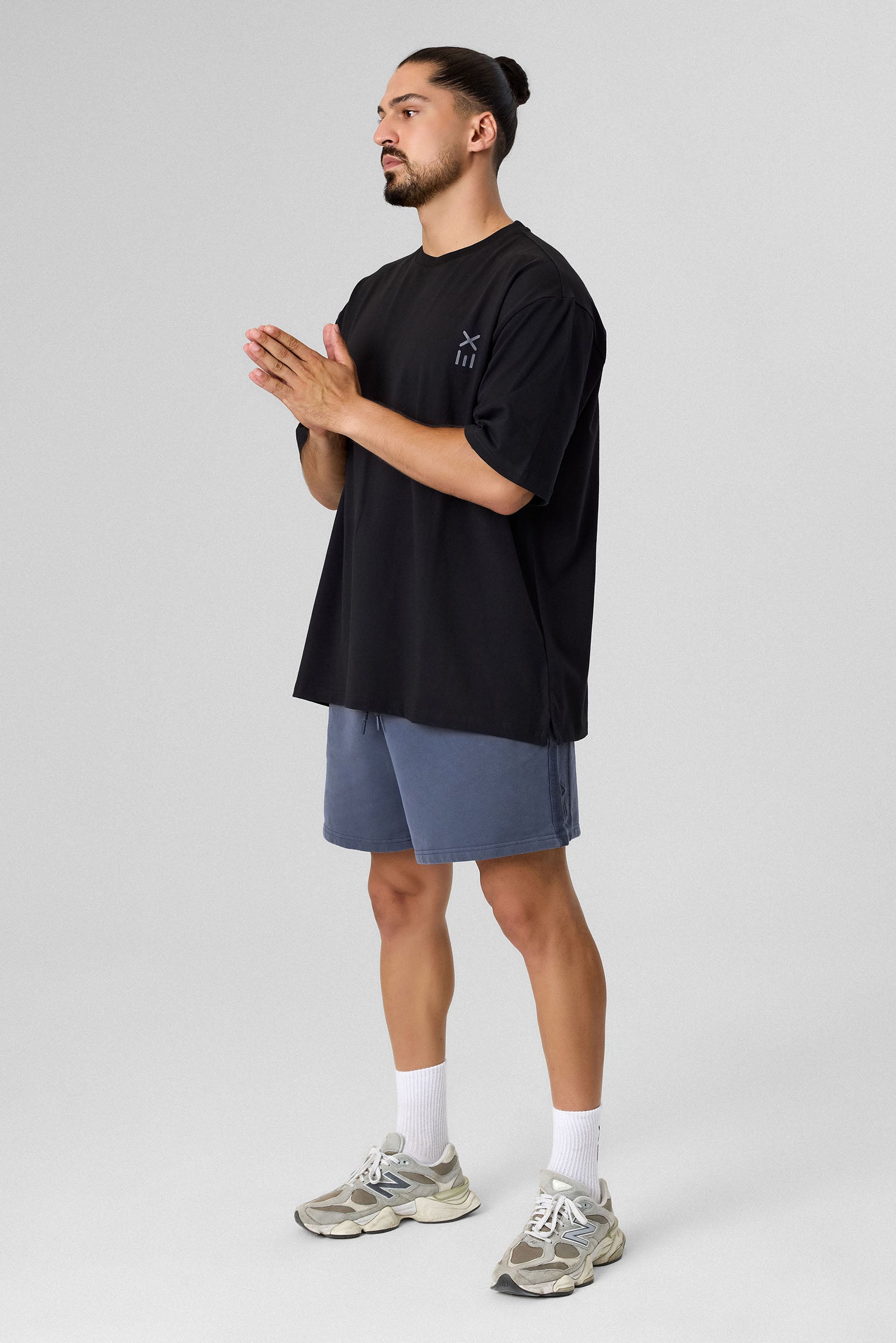 Definex Erkek Oversize T-Shirt — Siyah, detay 3