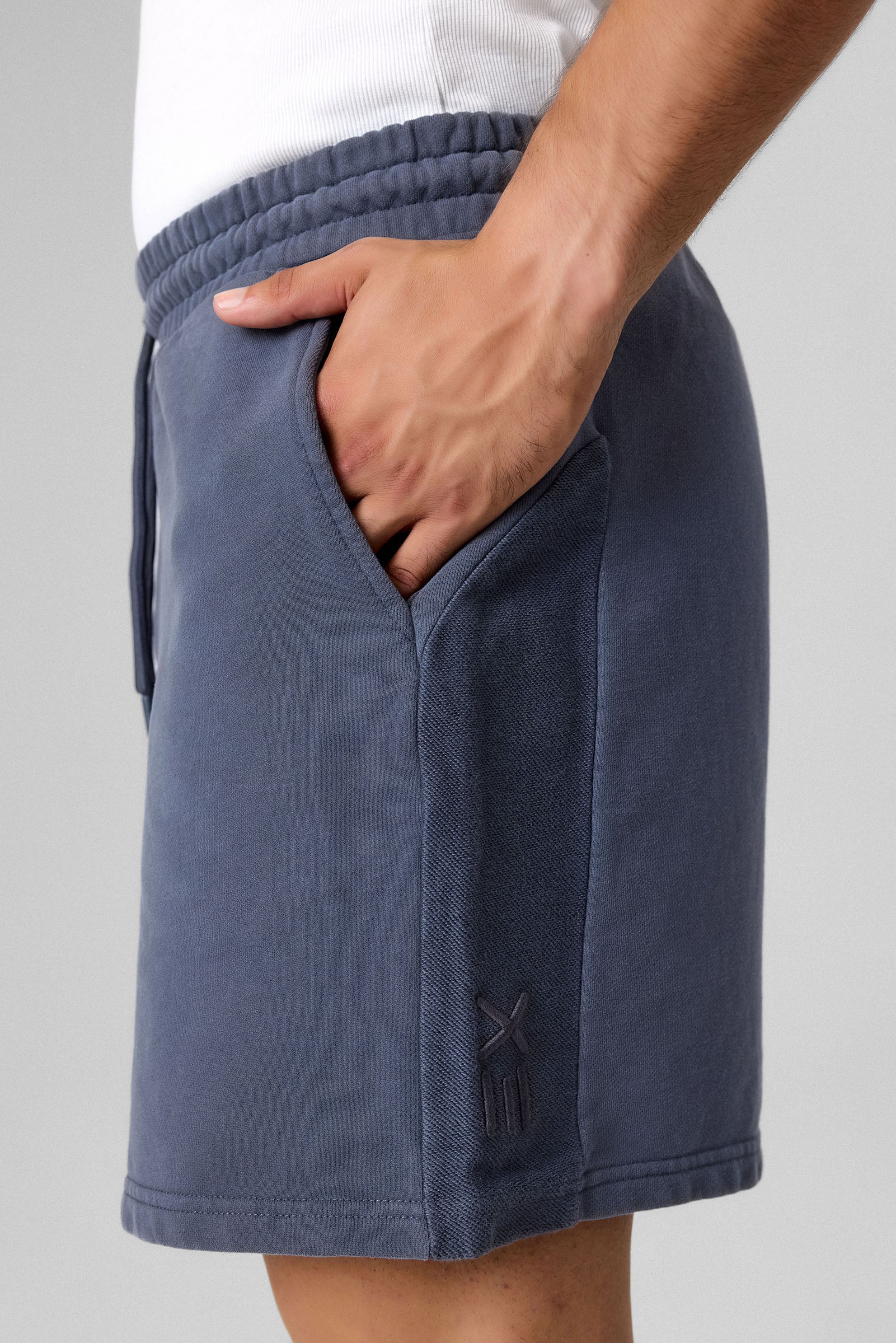 Definex Erkek Pamuklu Oversize Şort — Antrasit, detay 2