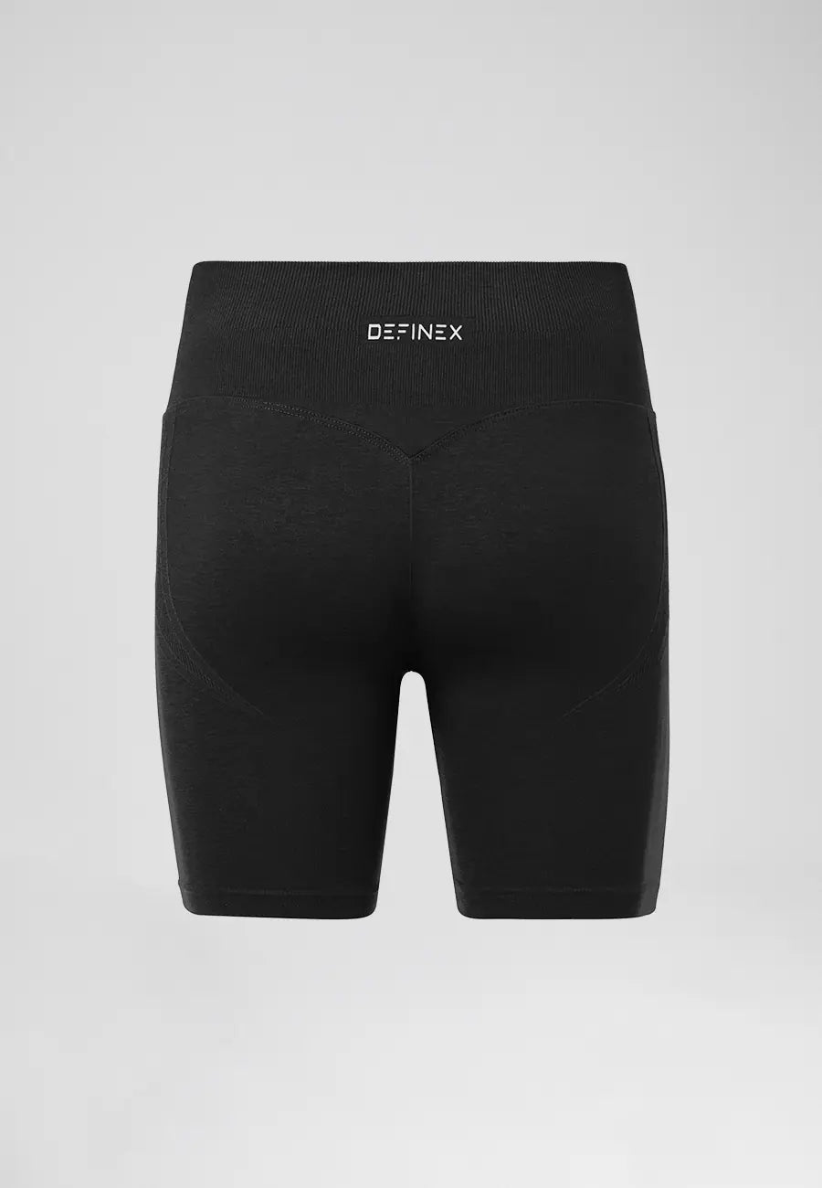 Definex Seamless Spor Tayt Şort — Siyah, detay 5