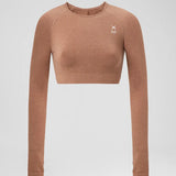 Definex Seamless Spor Crop Long — Mousse, detay 5