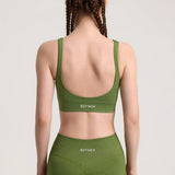 Definex Seamless Spor Tayt Şort — Olive, detay 3