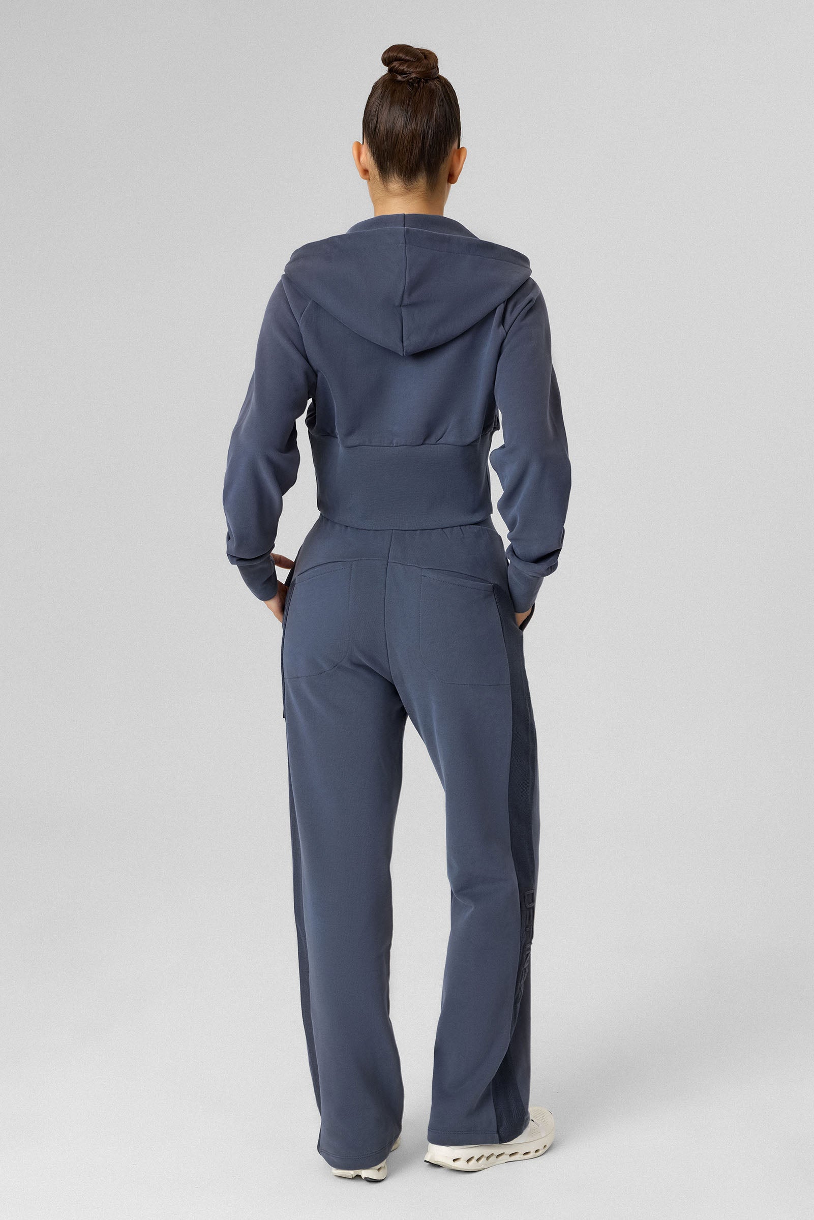 Definex Kadın Korse Fit Dual Zip Kapüşonlu Sweat — Antrasit, detay 2