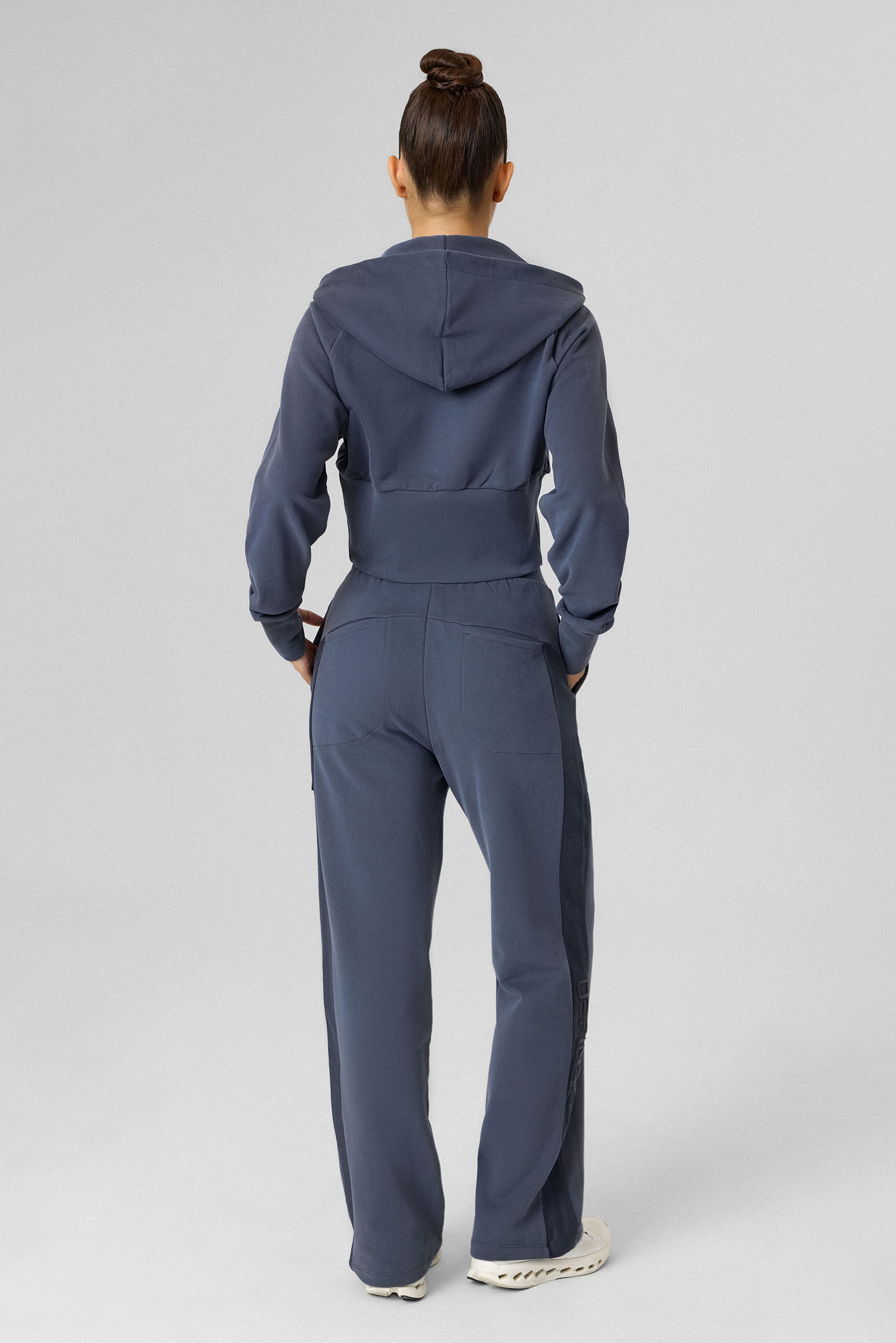 Definex Kadın Korse Fit Dual Zip Kapüşonlu Sweat — Antrasit, detay 2
