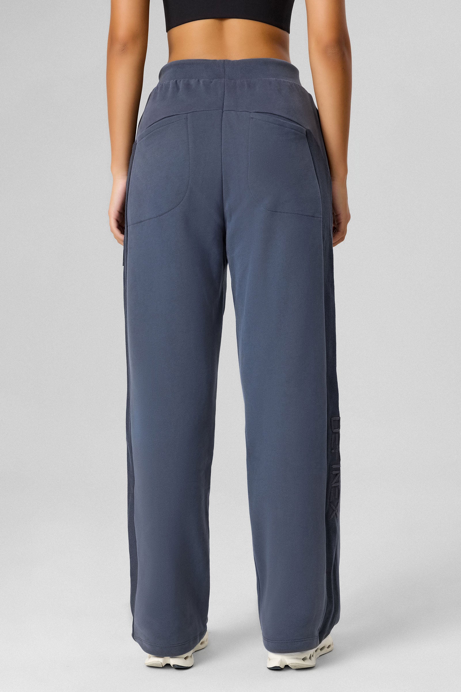 Definex Kadın Oversize Pamuklu Bol Paça Eşofman — Antrasit, detay 4