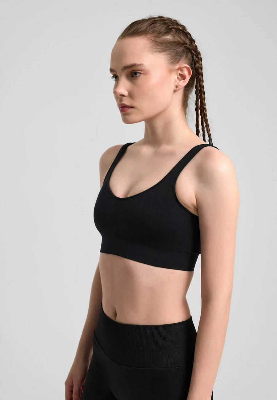 Definex Seamless Spor Kapalı Bralet — Siyah