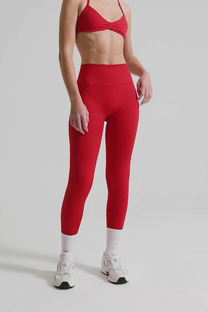 Definex Seamless Spor Tayt Long — Scarlet, Video 1