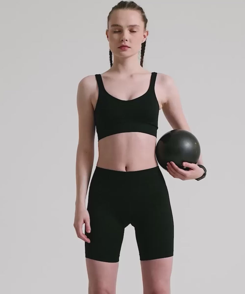 Definex Seamless Spor Kapalı Bralet — Siyah, Video