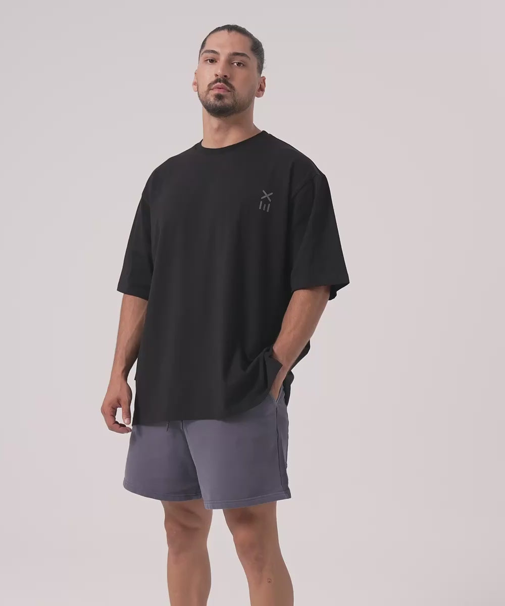 Definex Erkek Oversize T-Shirt — Siyah, Video 1