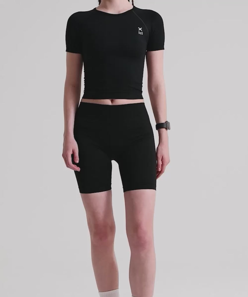 Definex Seamless Spor Tayt Şort — Siyah, Video 1