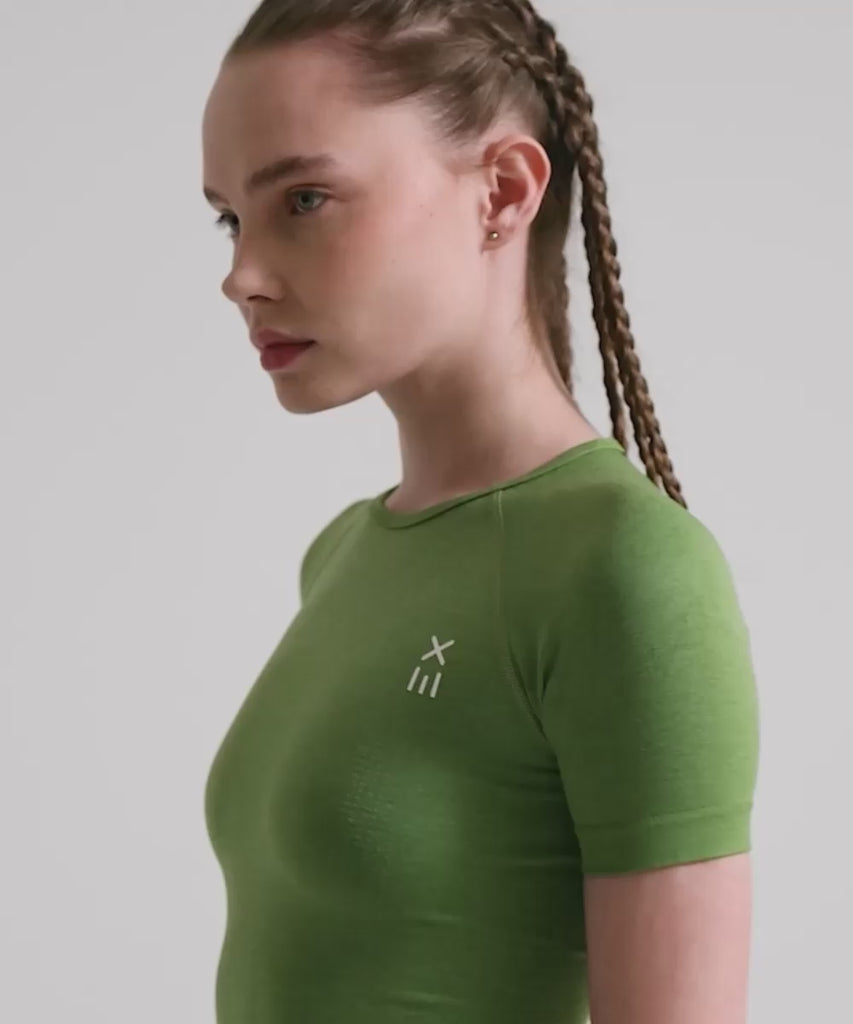 Definex Seamless Spor T-shirt — Olive, Video 1