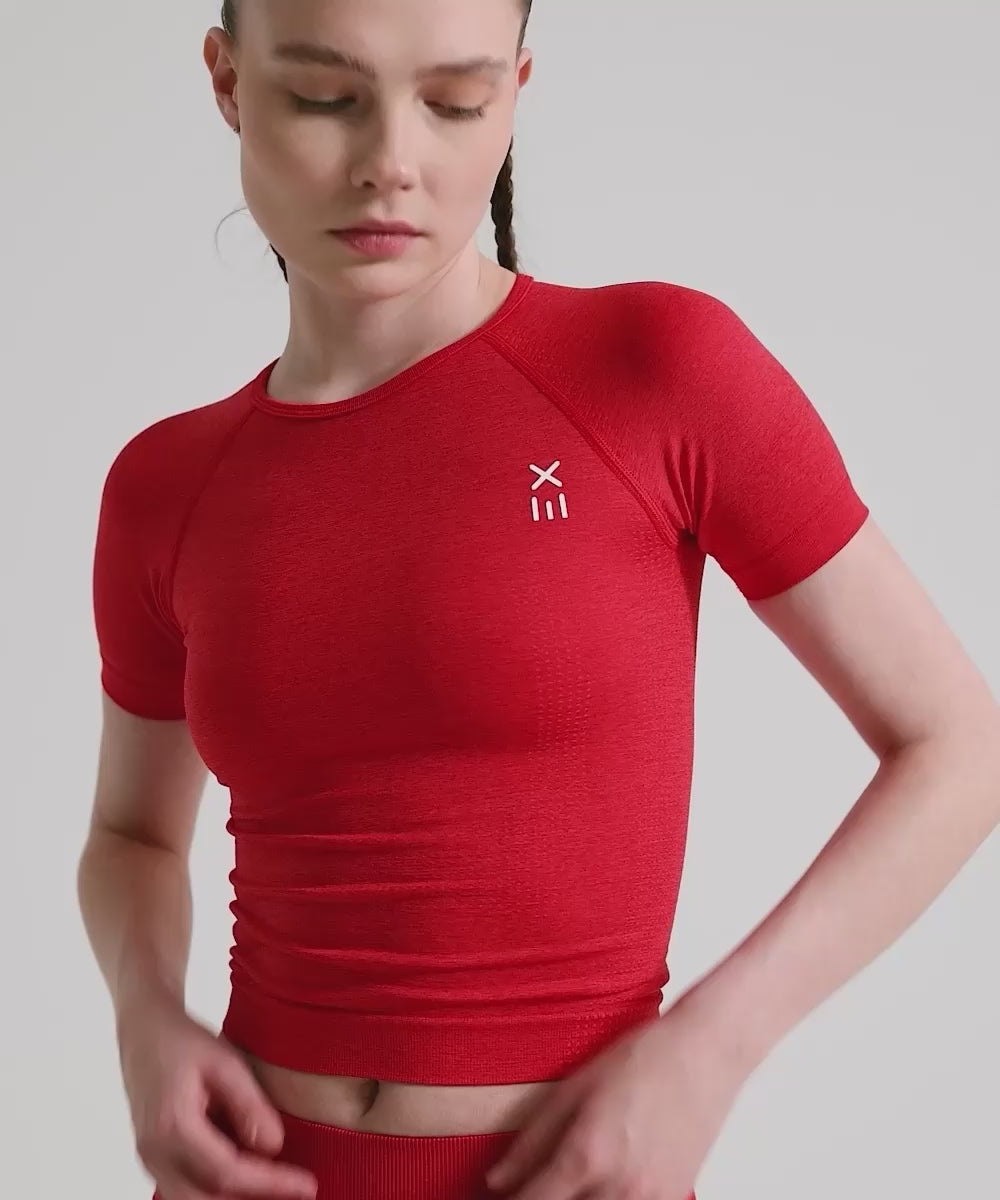 Definex Seamless Spor T-shirt — Scarlet, Video 1