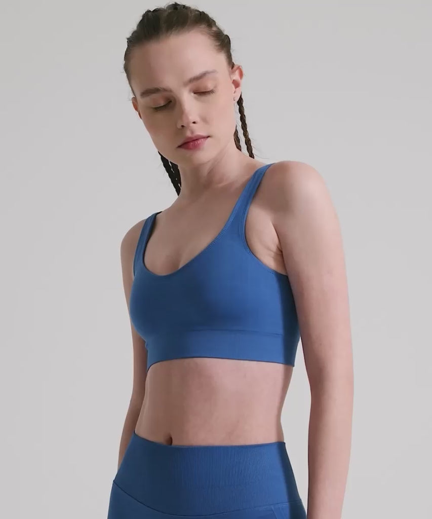Definex Seamless Spor Kapalı Bralet — Mavi, Video