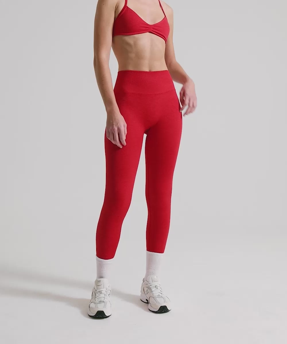Definex Seamless Spor Tayt Long — Scarlet, Video 1