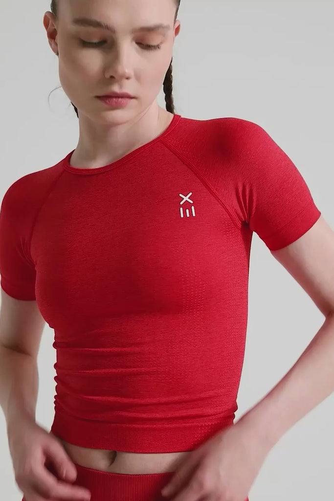 Definex Seamless Spor T-shirt — Scarlet, Video 1