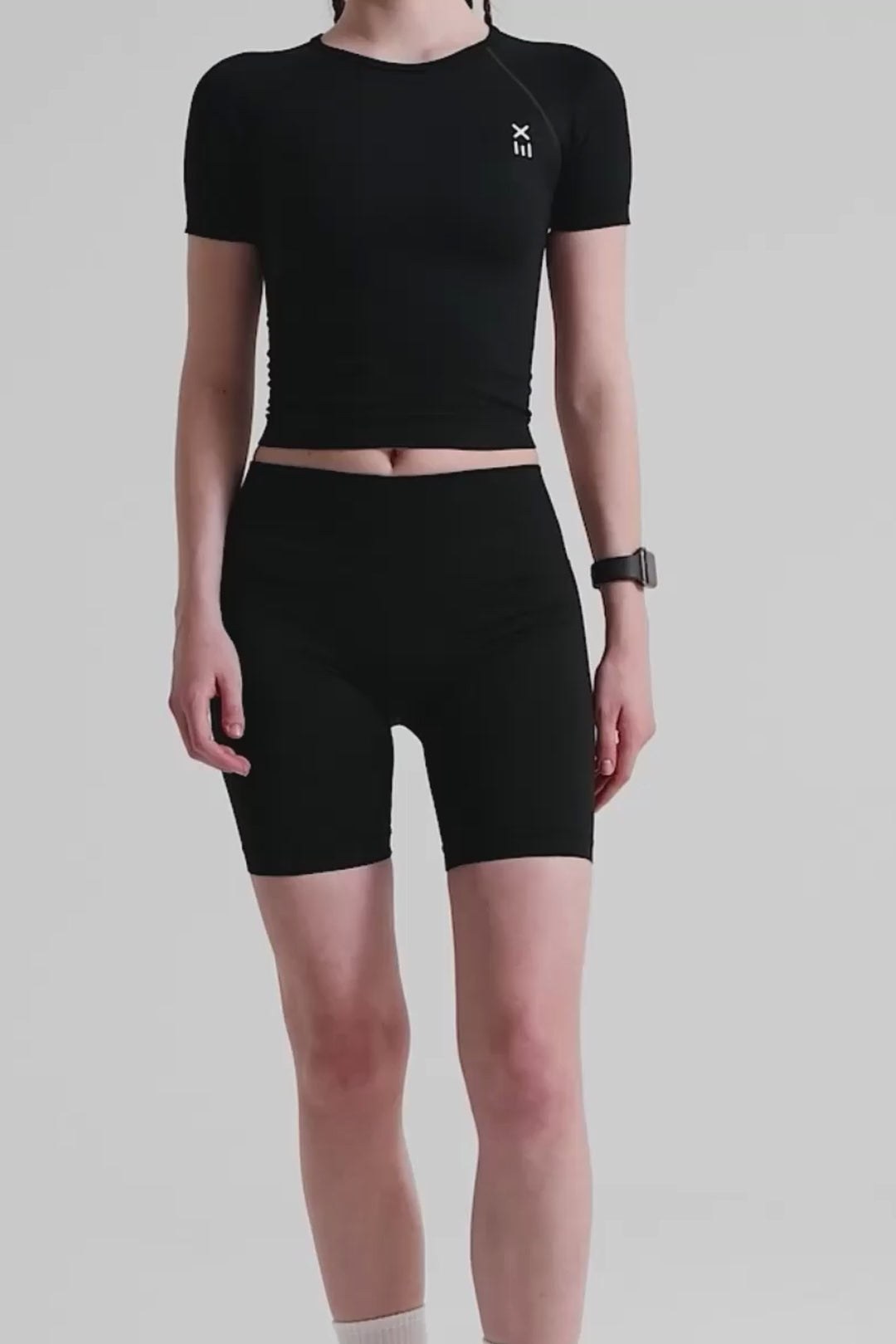 Definex Seamless Spor Tayt Şort — Siyah, Video 1