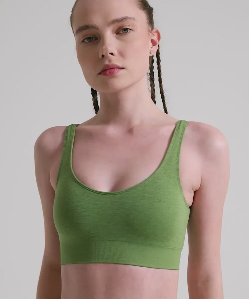 Definex Seamless Spor Kapalı Bralet — Olive, Video