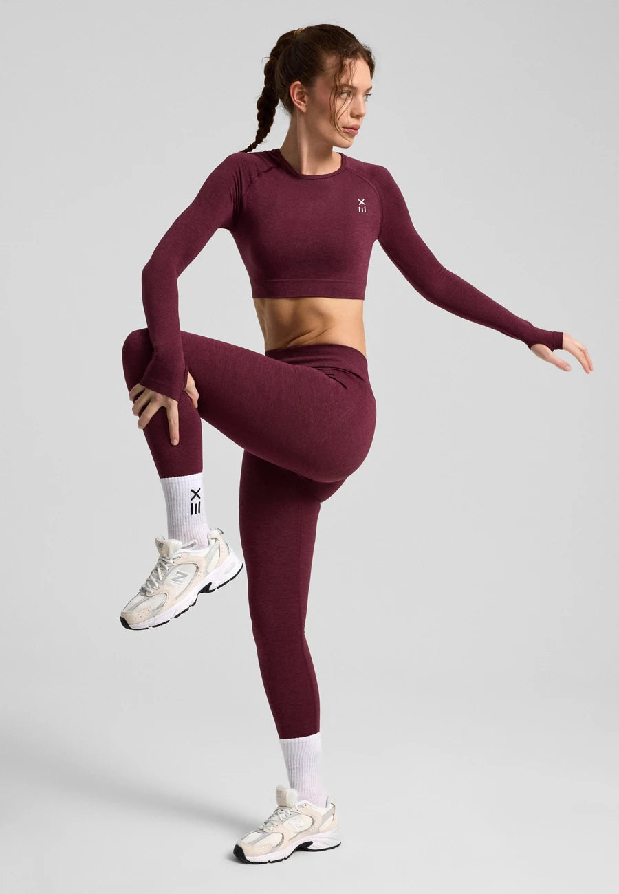 Definex Seamless Spor Tayt Long — Cherry, detay 3