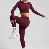 Definex Seamless Spor Tayt Long — Cherry, detay 3