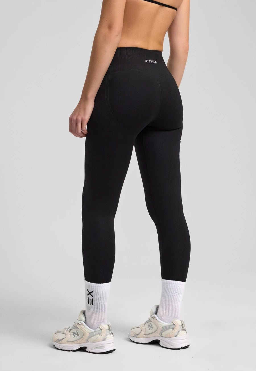 Definex Seamless Spor Tayt Long — Siyah, detay 2