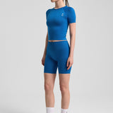 Definex Seamless Spor Tayt Şort — Mavi, detay 2
