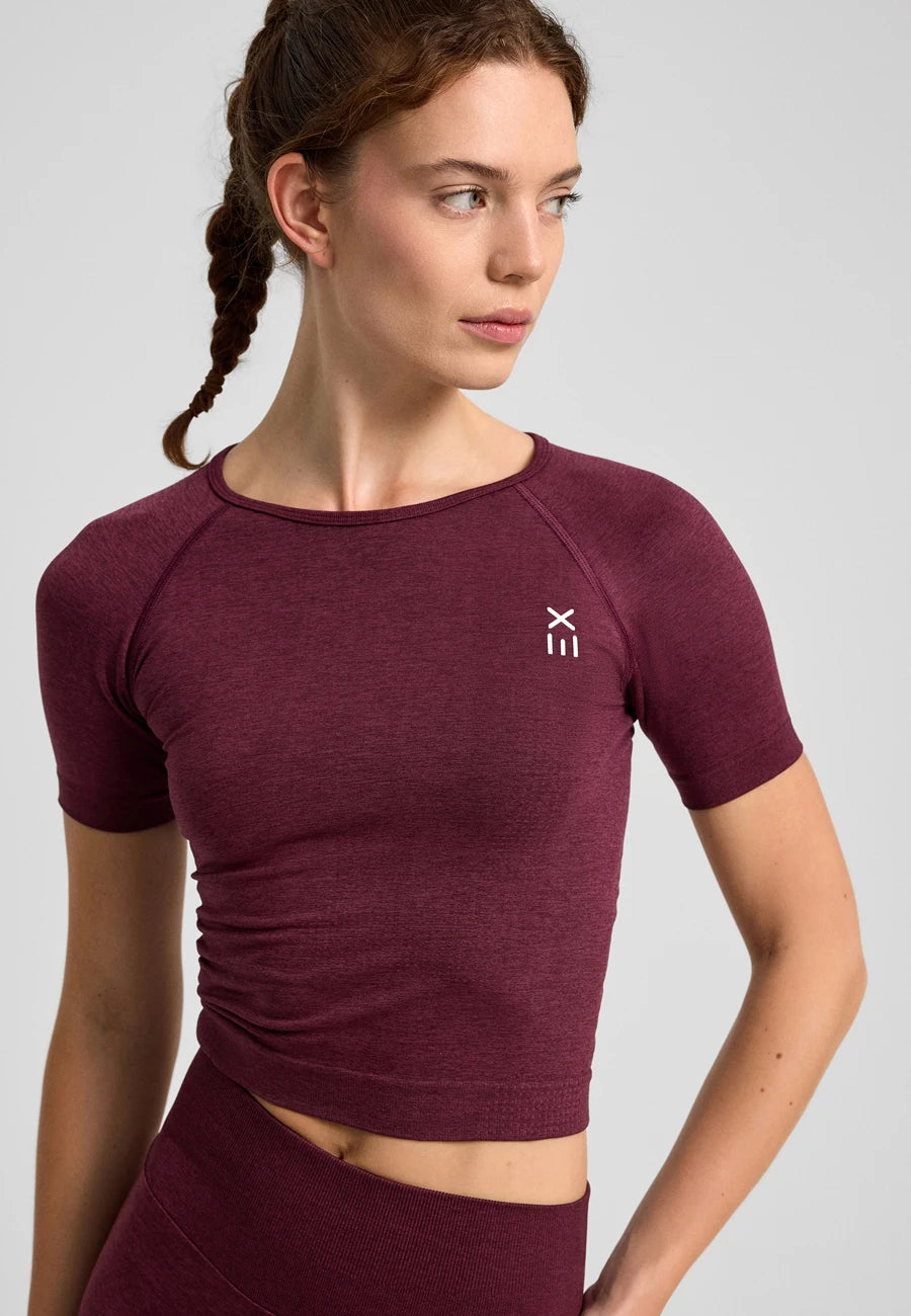 Definex Seamless Spor T-shirt — Cherry, detay 2