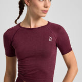 Definex Seamless Spor T-shirt — Cherry, detay 2