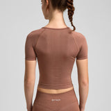 Definex Seamless Spor T-shirt — Mousse, detay 2