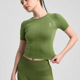 Definex Seamless Spor T-shirt — Olive, detay 2