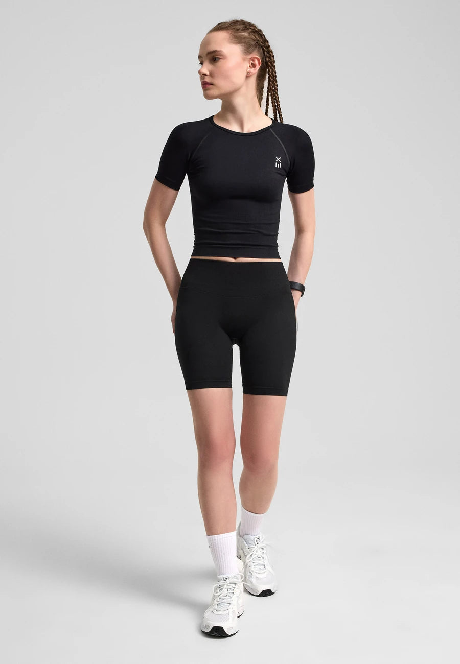 Definex Seamless Spor T-shirt — Siyah