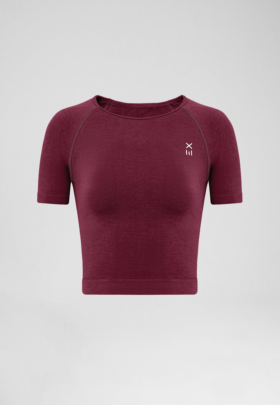 Definex Seamless Spor T-shirt — Cherry, detay 3