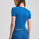 Definex Seamless Spor T-shirt — Mavi, detay 2