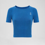 Definex Seamless Spor T-shirt — Mavi, detay 3