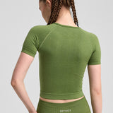 Definex Seamless Spor T-shirt — Olive, detay 2